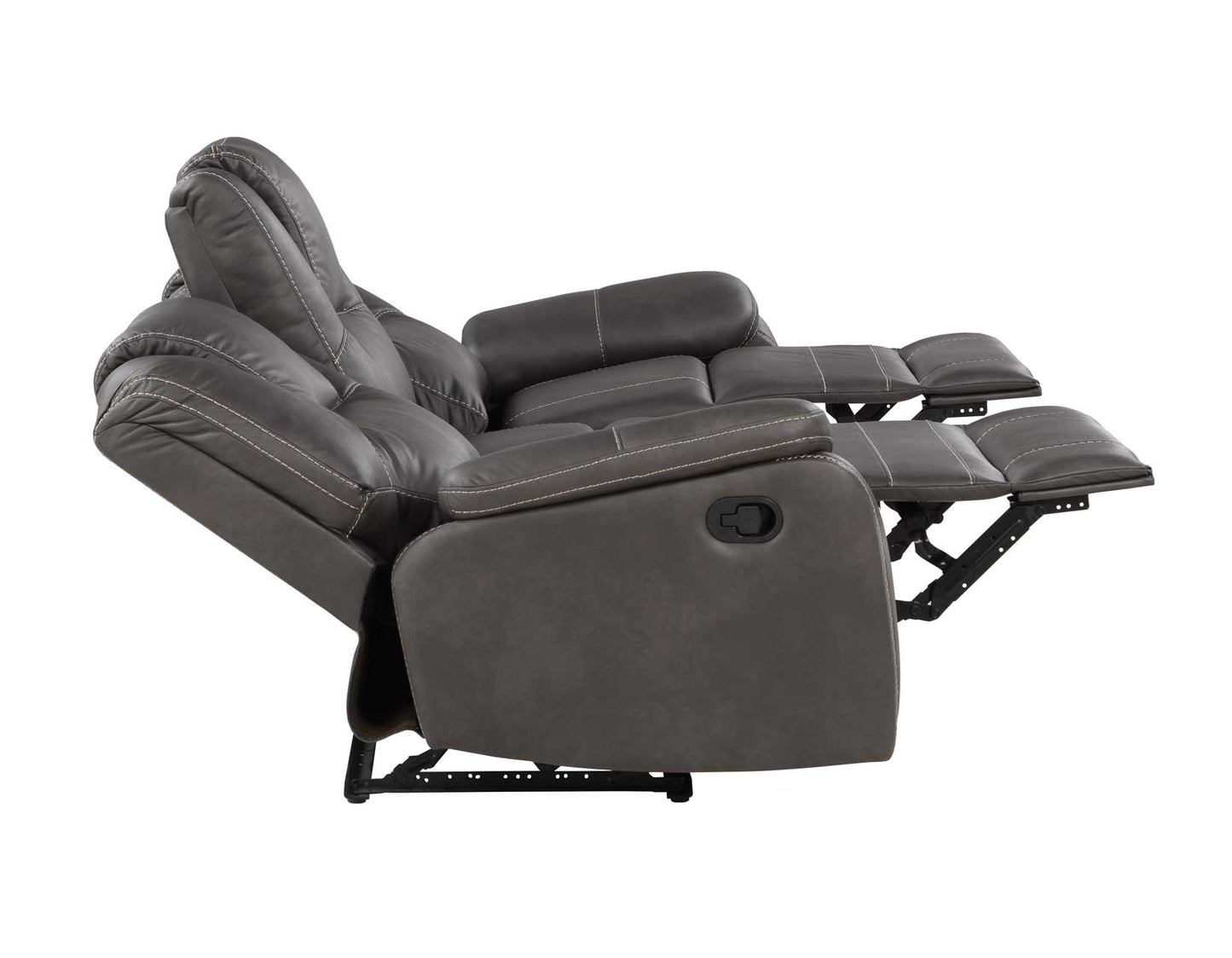 Katrine Manual Reclining Sofa, Charcoal