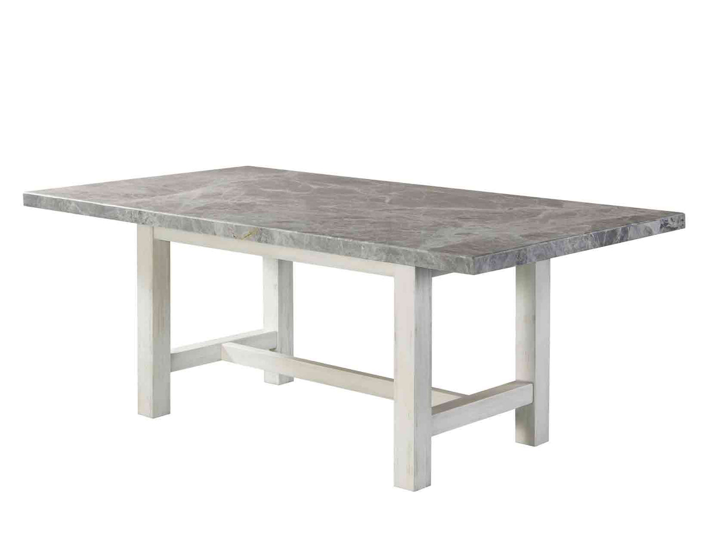 Canova 78-inch Gray Marble Top Dining Table