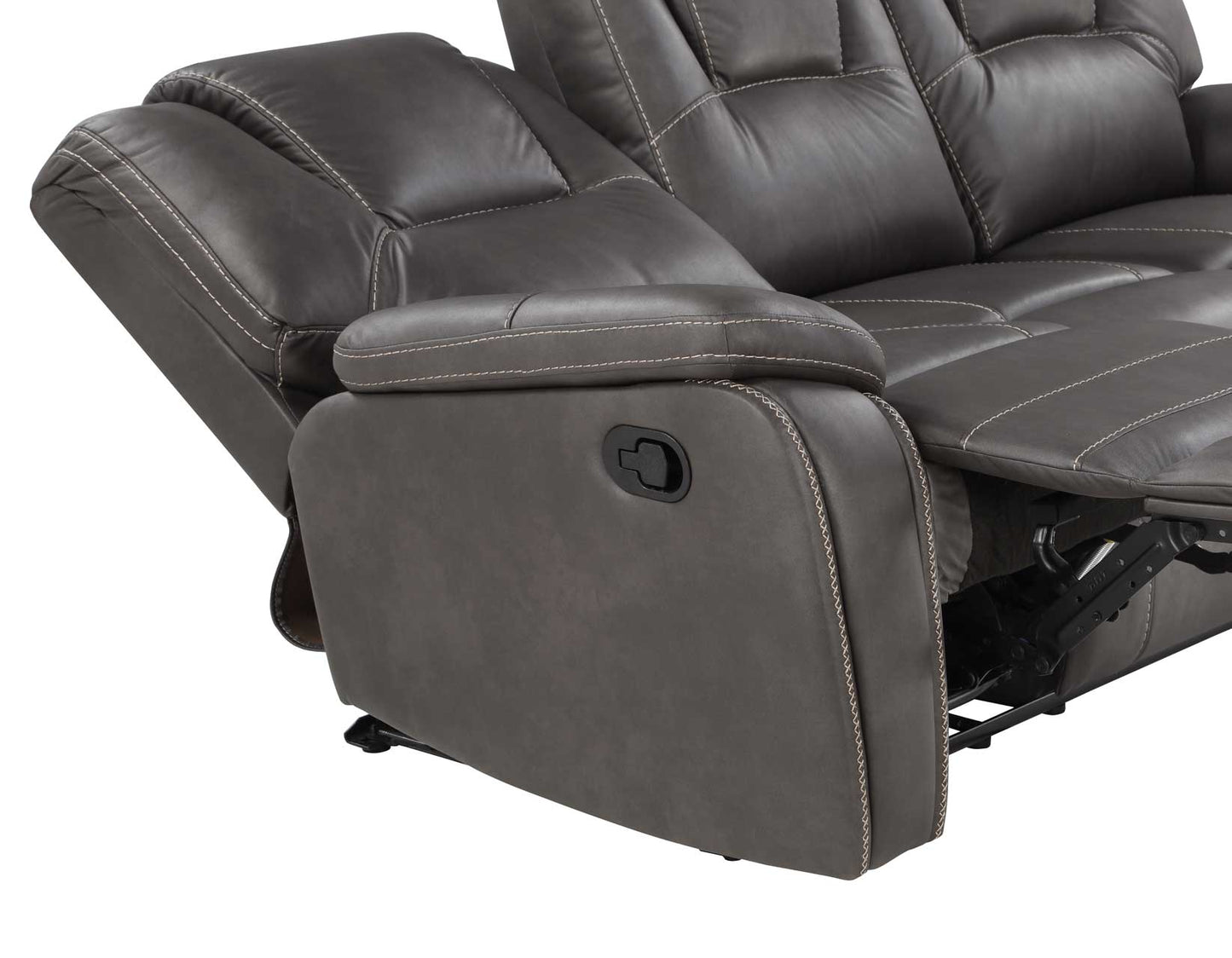 Katrine Manual Reclining Loveseat, Charcoal