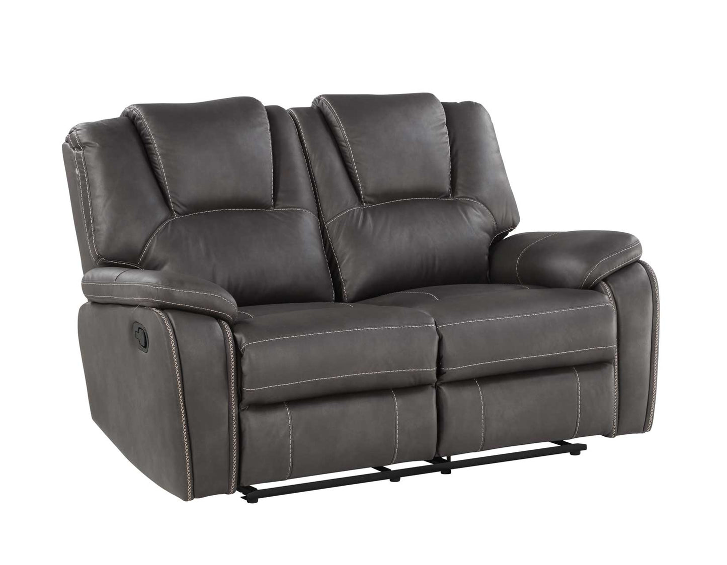 Katrine Manual Reclining Loveseat, Charcoal