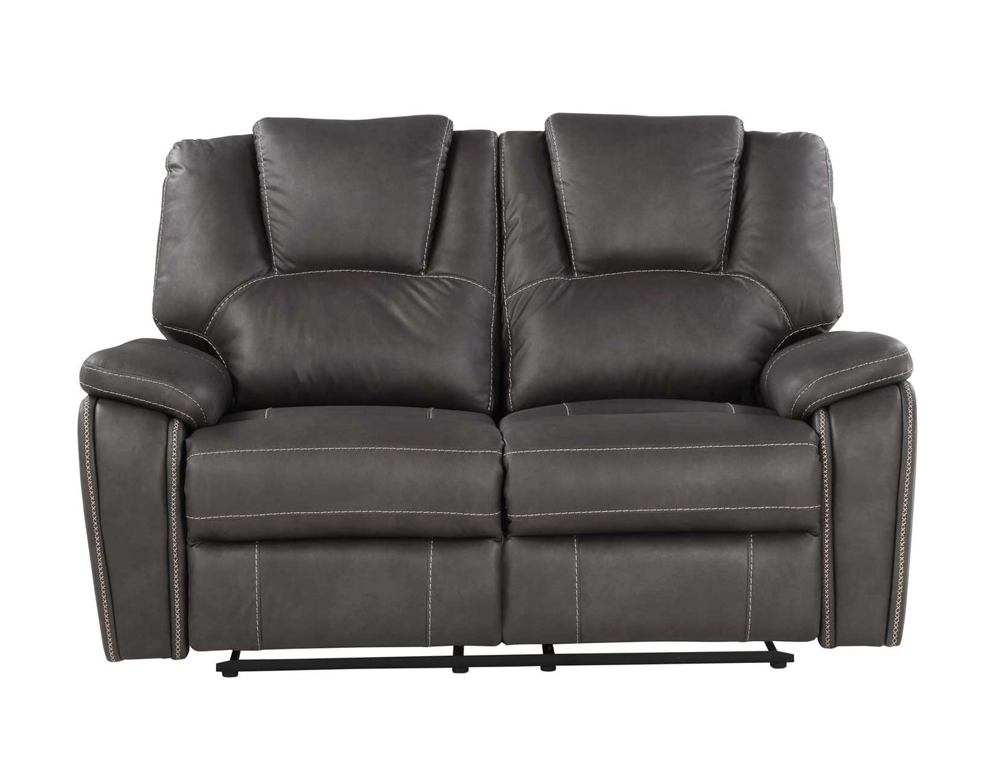 Katrine Manual Reclining Loveseat, Charcoal