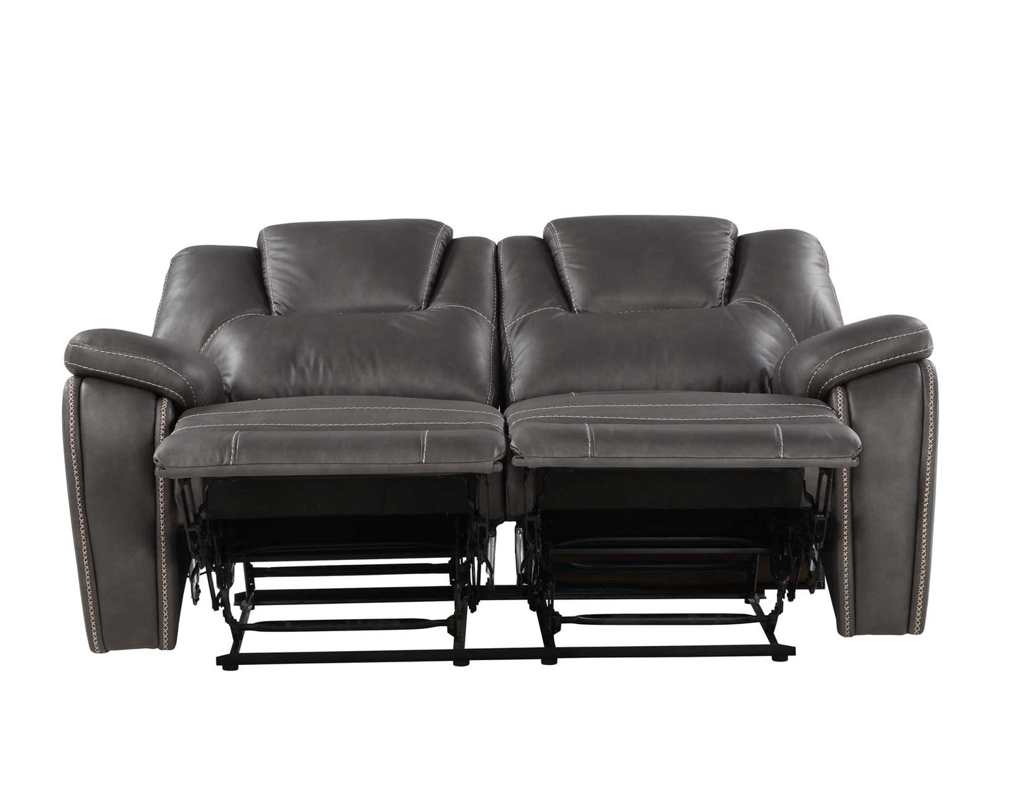 Katrine Manual Reclining Loveseat, Charcoal