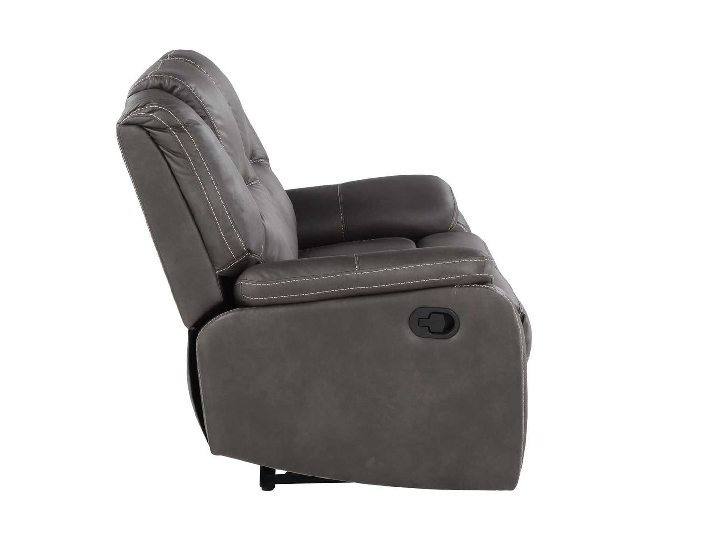 Katrine Manual Reclining Loveseat, Charcoal