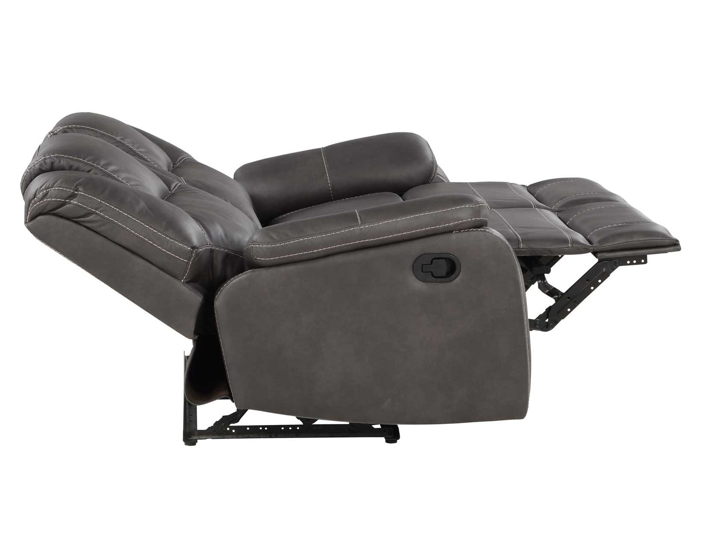 Katrine Manual Reclining Loveseat, Charcoal