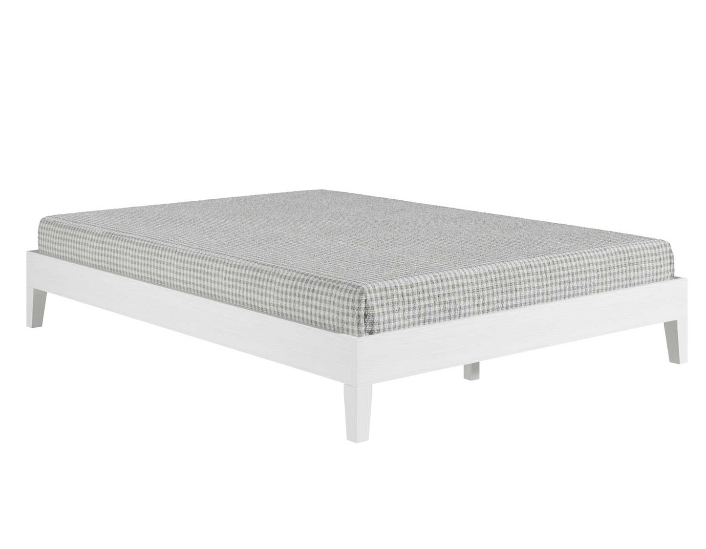 Nix Queen Platform Bed, White