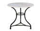 Claire 34 inch Round White Marble Top Bistro Table