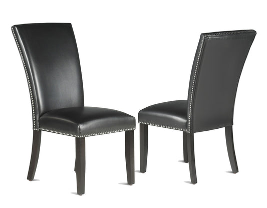 Finley Black PU Side Chair