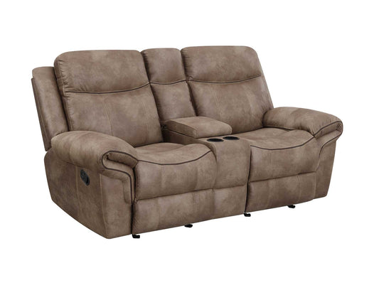 Nashville Manual Glider Recliner Console Loveseat