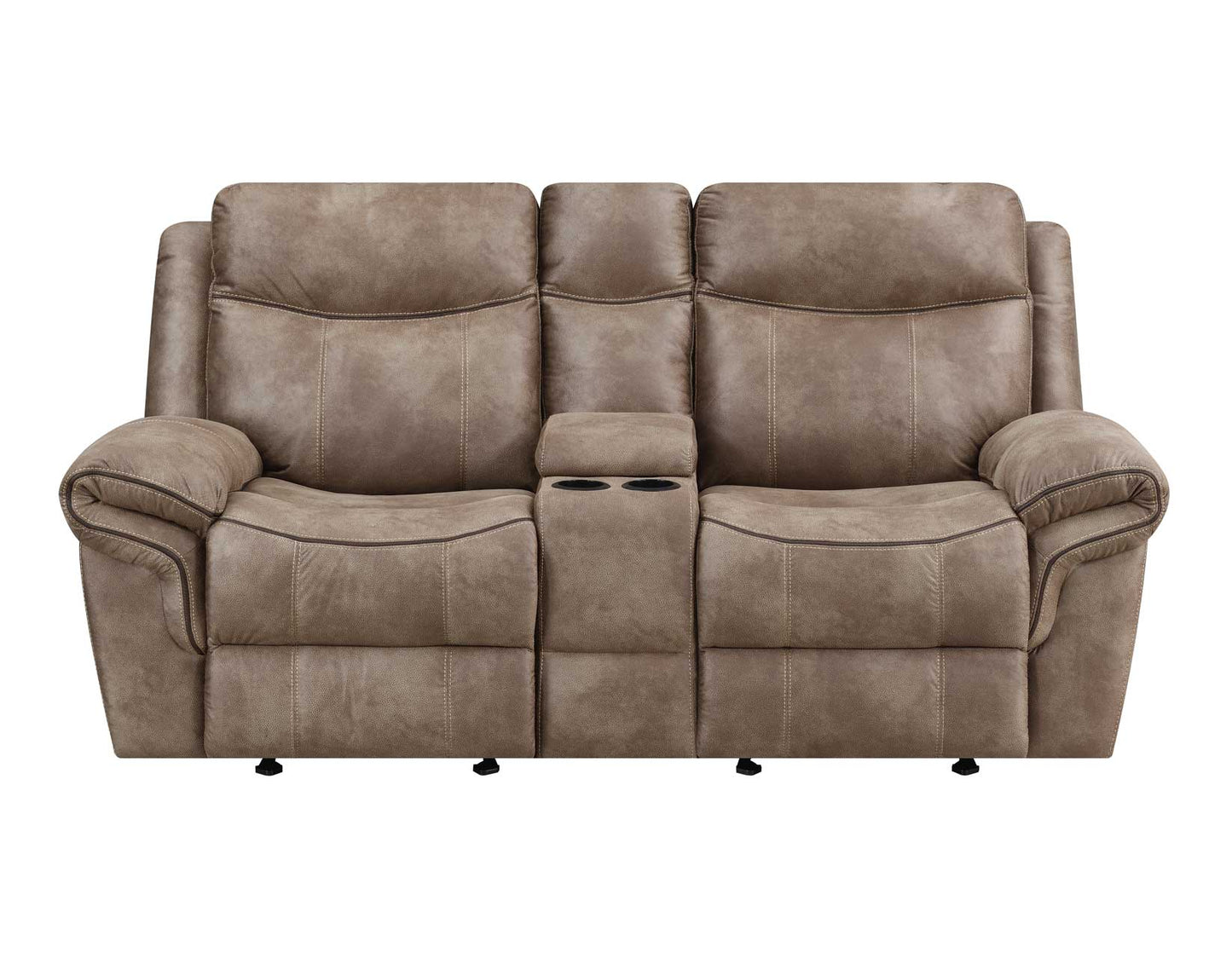 Nashville Manual Glider Recliner Console Loveseat