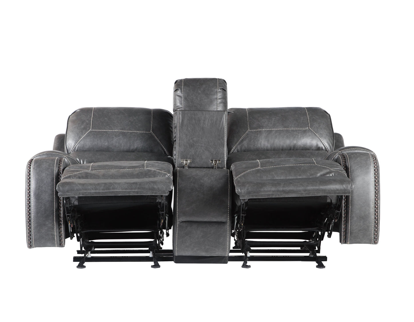 Keily Manual Glider Reclining Loveseat, Grey