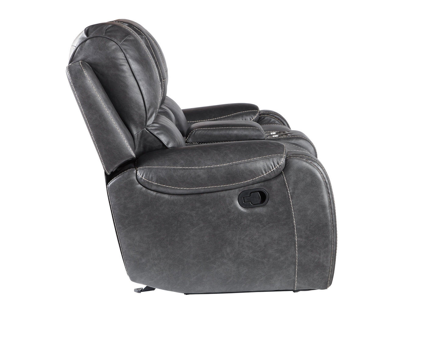 Keily Manual Glider Reclining Loveseat, Grey