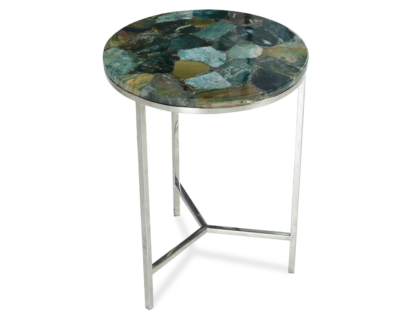 Foster Green Jasper Top Chairside Table