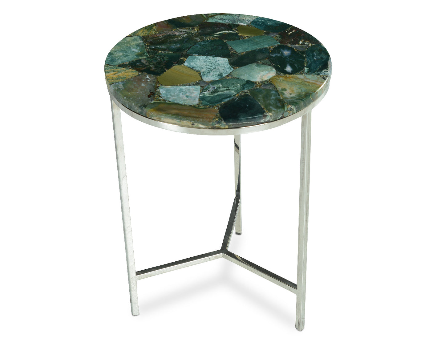 Foster Green Jasper Top Chairside Table