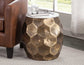 Stomp Round End Table w/0.5" Marble Top