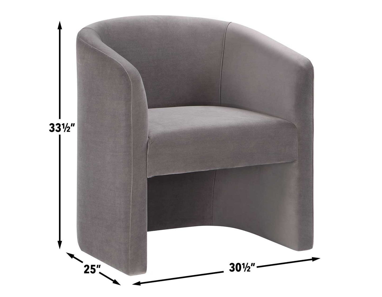 Iris Upholstered Chair, Fog