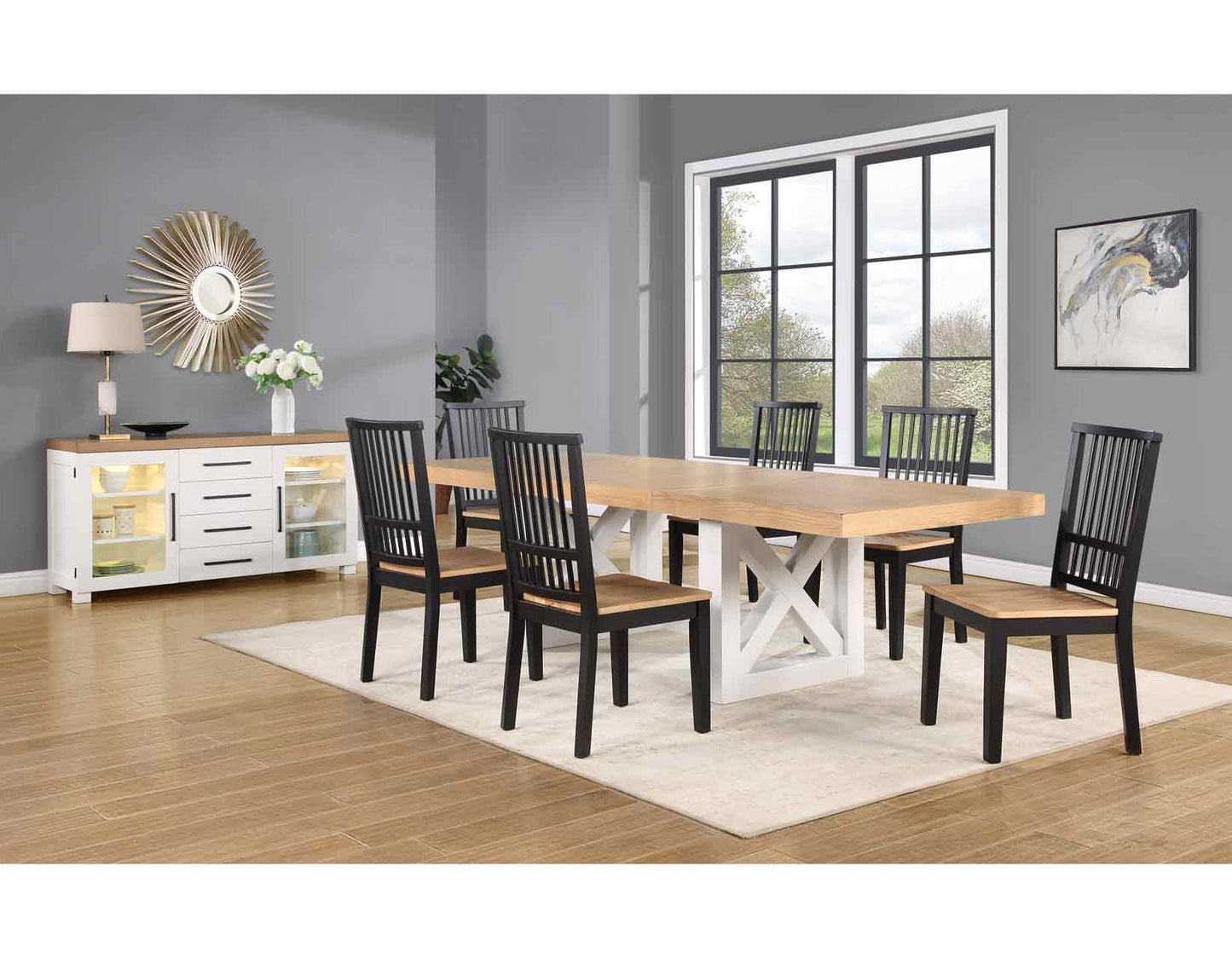 Magnolia 7-Piece 72-108-inch Dining Set
(Table & 6 Side Chairs)