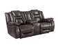 Oportuna Dual-Power Reclining Console Loveseat