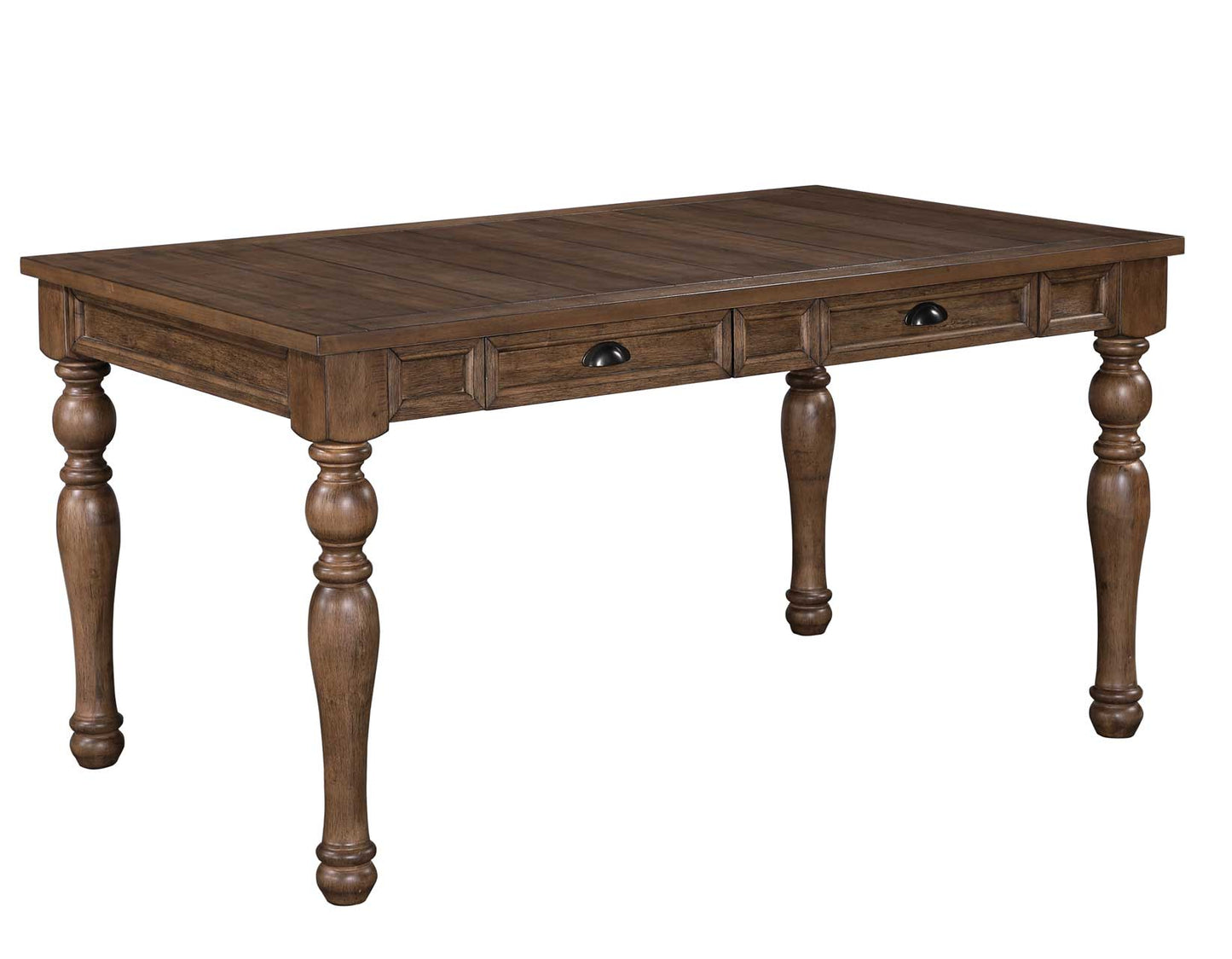 Joanna 59.5" 4-Drawer Dining Table, Brown