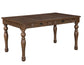 Joanna 59.5" 4-Drawer Dining Table, Brown