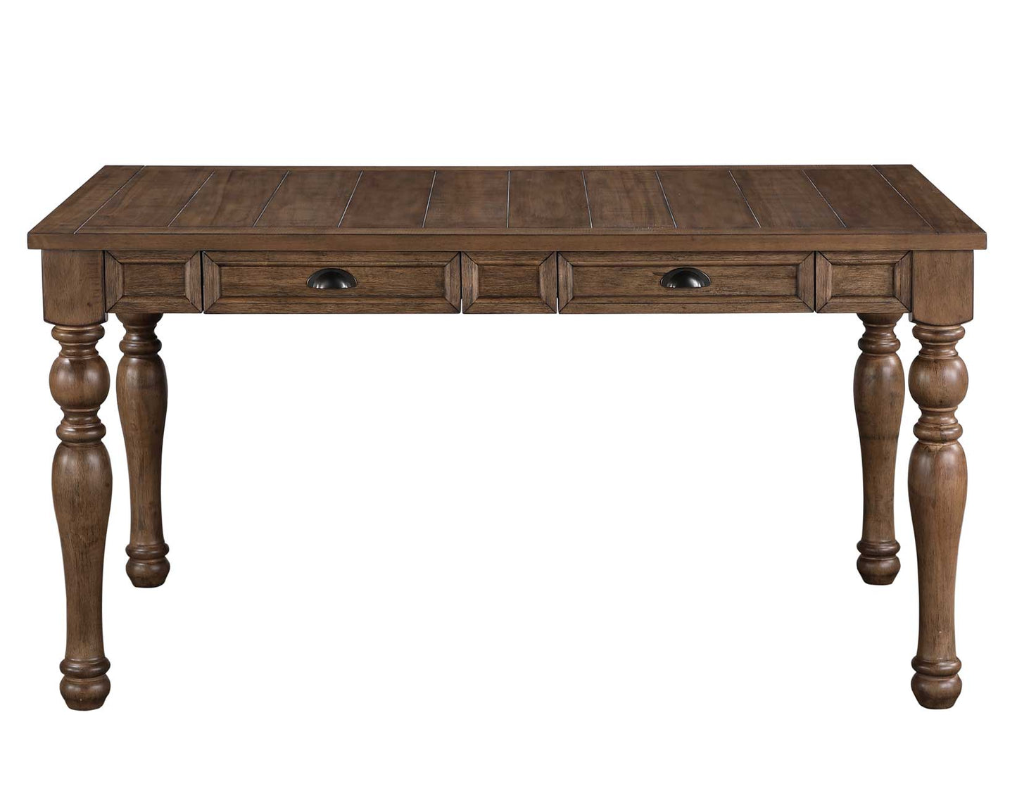 Joanna 59.5" 4-Drawer Dining Table, Brown