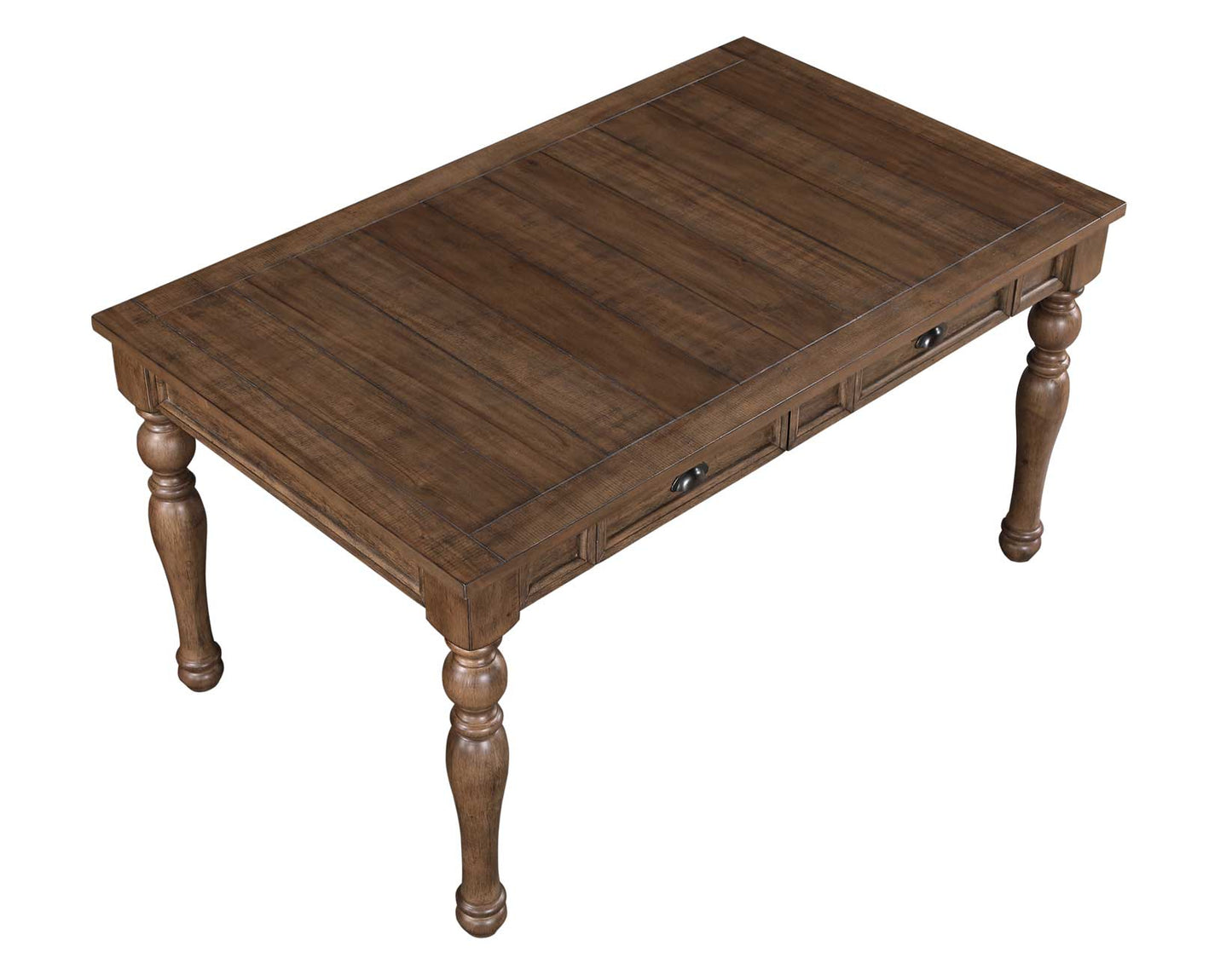 Joanna 59.5" 4-Drawer Dining Table, Brown