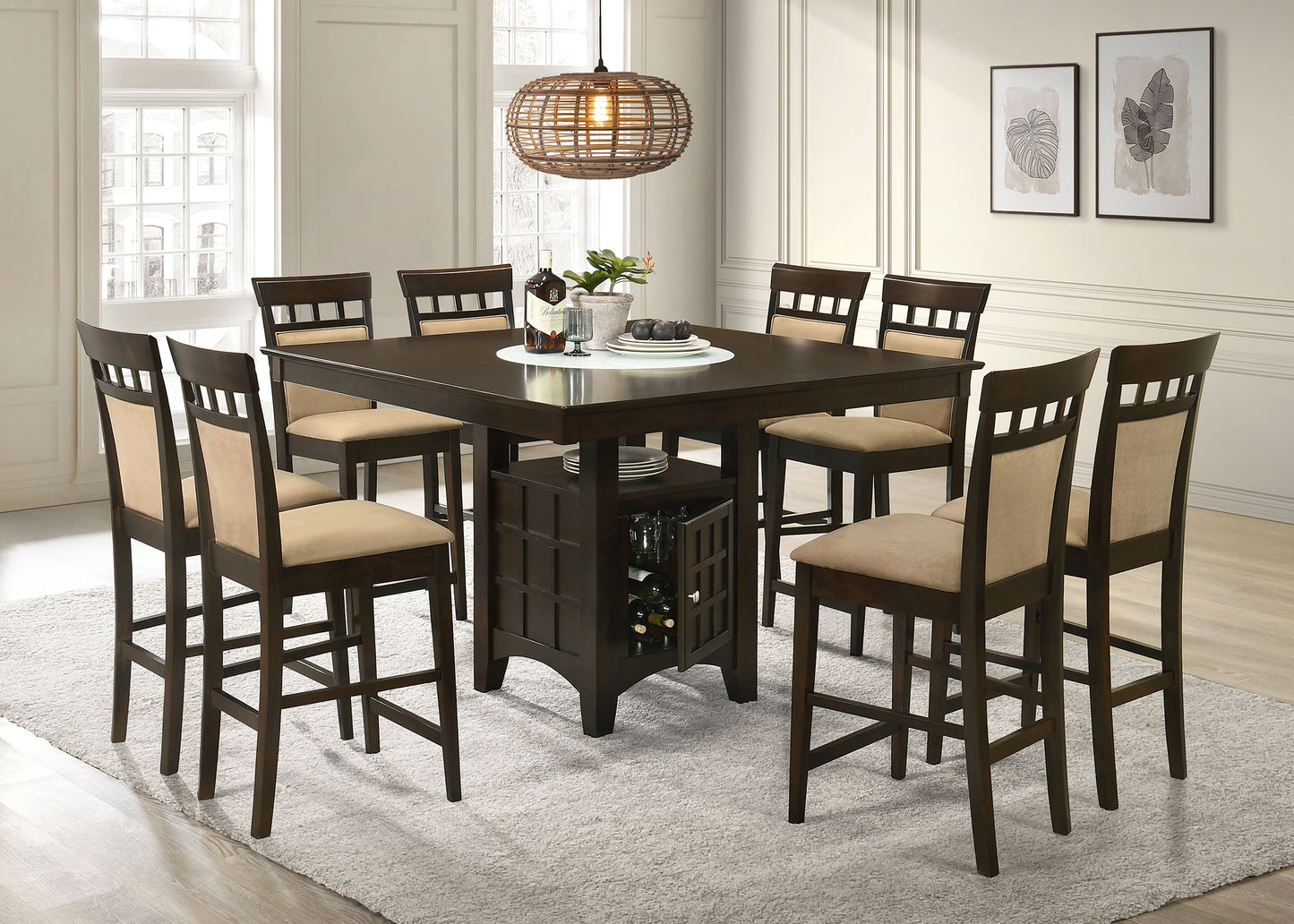 Gabriel 52-inch Counter Height Dining Table Cappuccino