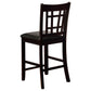 Lavon Wood Counter Chair Black and Espresso (Set of 2)