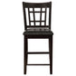 Lavon Wood Counter Chair Black and Espresso (Set of 2)