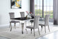 Betty Velvet Upholstered Dining Side Chair Grey (Set of 4)