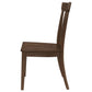 Reynolds Slat Back Dining Side Chair Brown Oak (Set of 2)