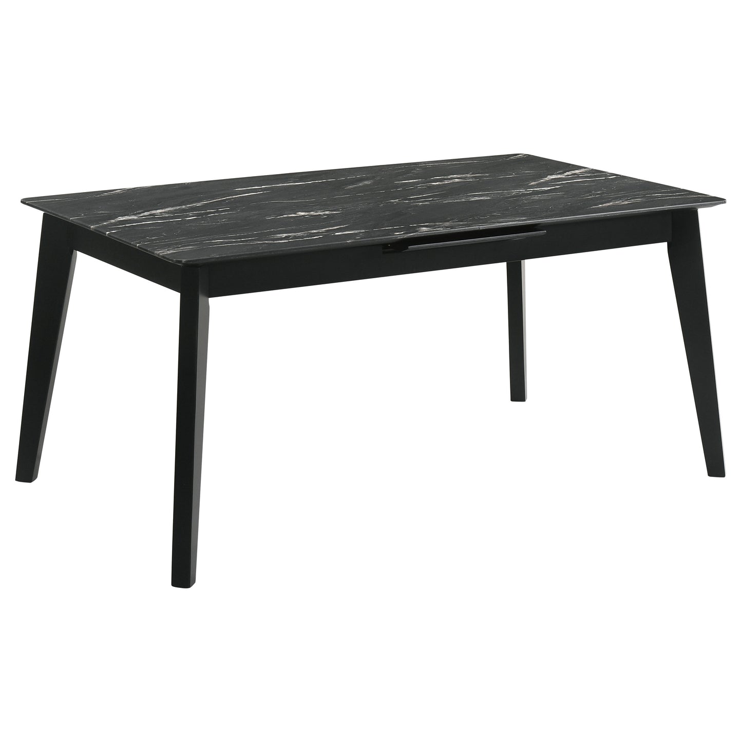 Crestmont 78-inch Extension Dining Table Black Faux Marble