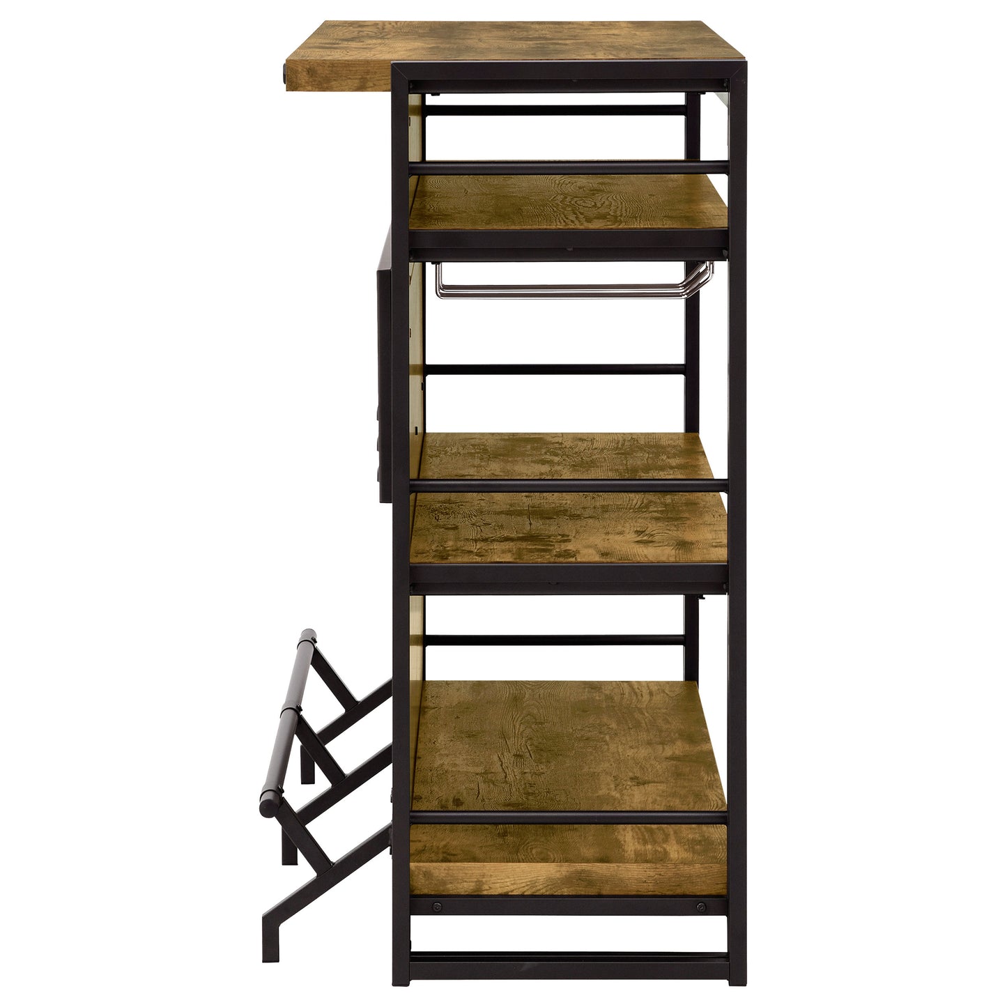 Renaldi 3-shelf Home Bar Wine Cabinet Rustic Nutmeg