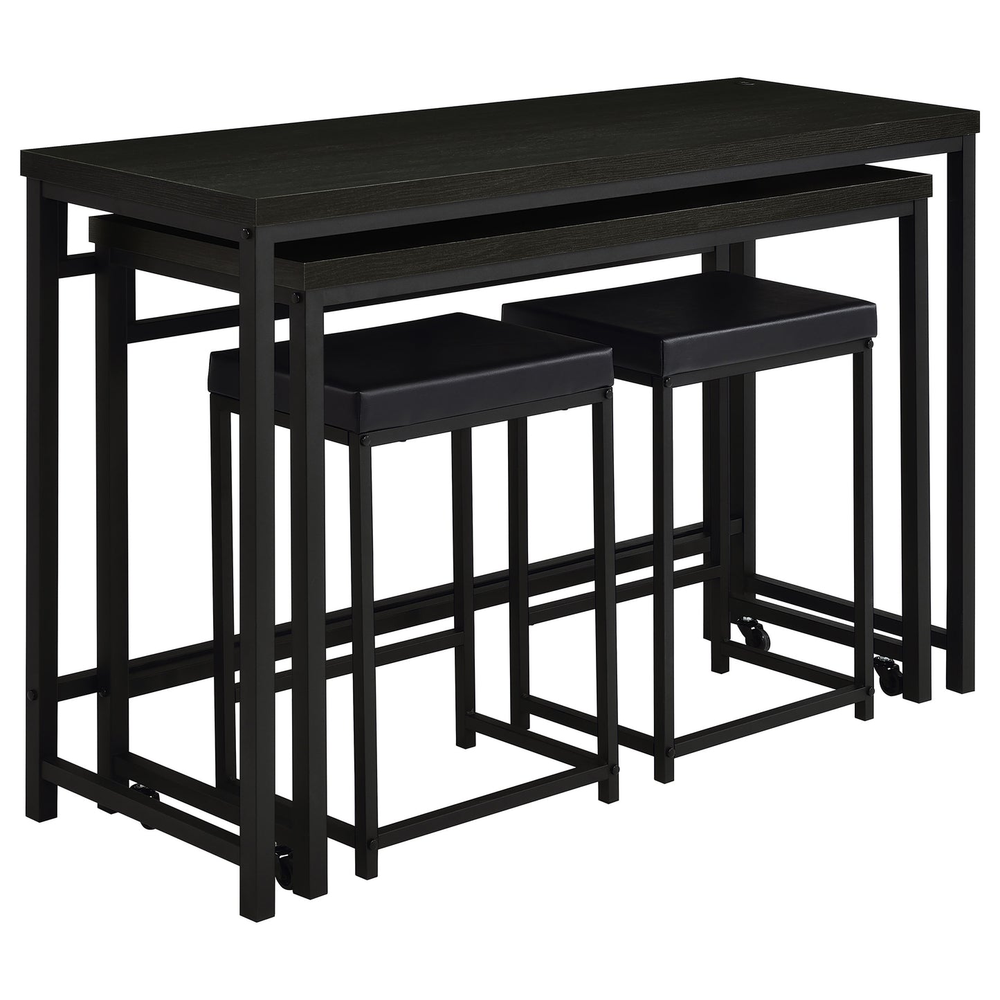 Hawes 4-piece Multipurpose Counter Height Table Set Black