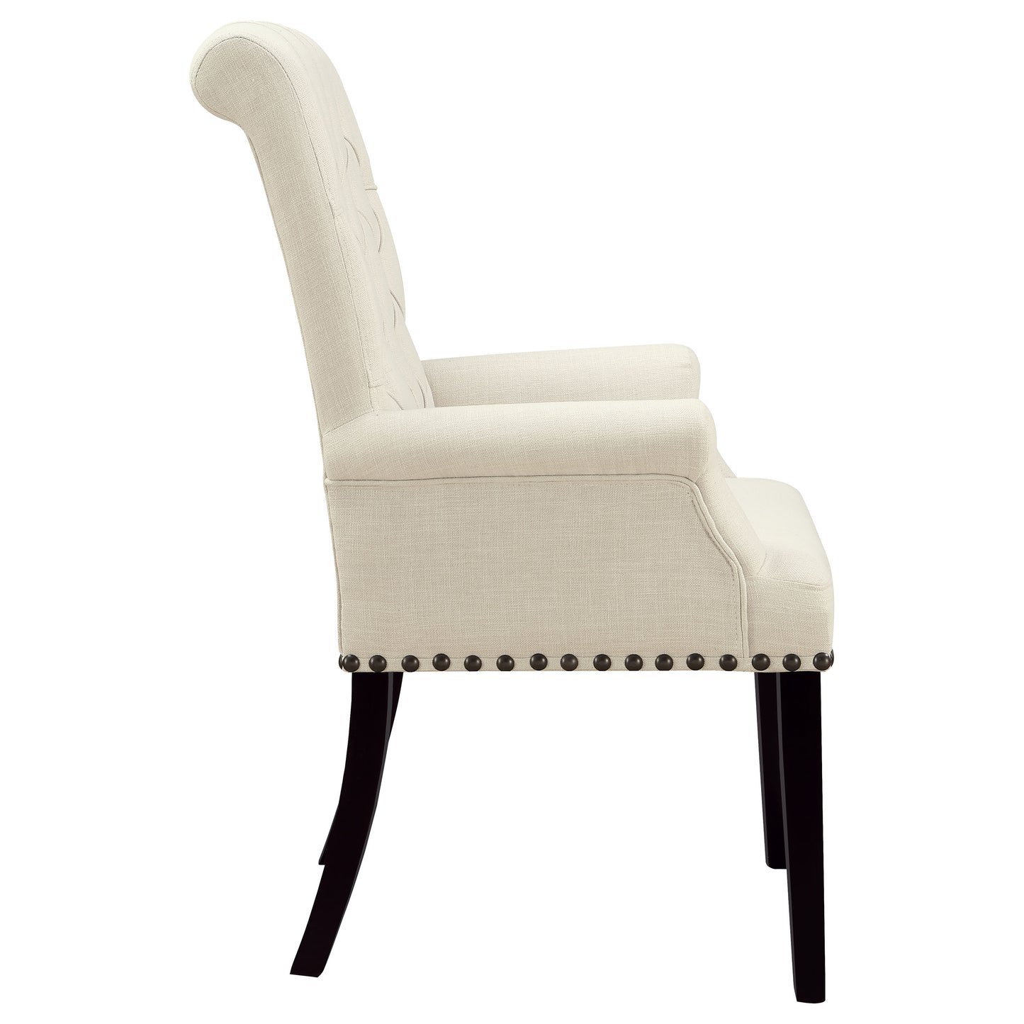 Alana Fabric Upholstered Dining Arm Chair Beige