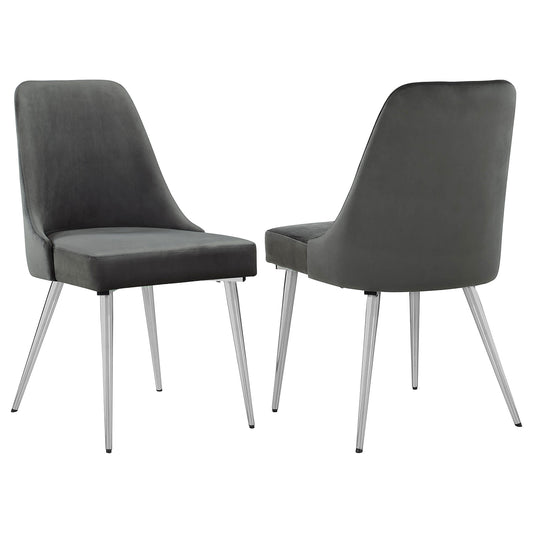 Cabianca Upholstered Dining Side Chair Grey (Set of 2)