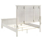 Sandy Beach Wood Queen Panel Bed Cream White