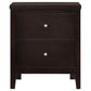 Carlton 2-drawer Nightstand Cappuccino