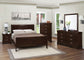 Louis Philippe Wood Queen Sleigh Bed Cappuccino