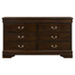 Louis Philippe 6-drawer Dresser Cappuccino