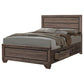 Kauffman Wood Eastern King Storage Panel Bed Washed Taupe