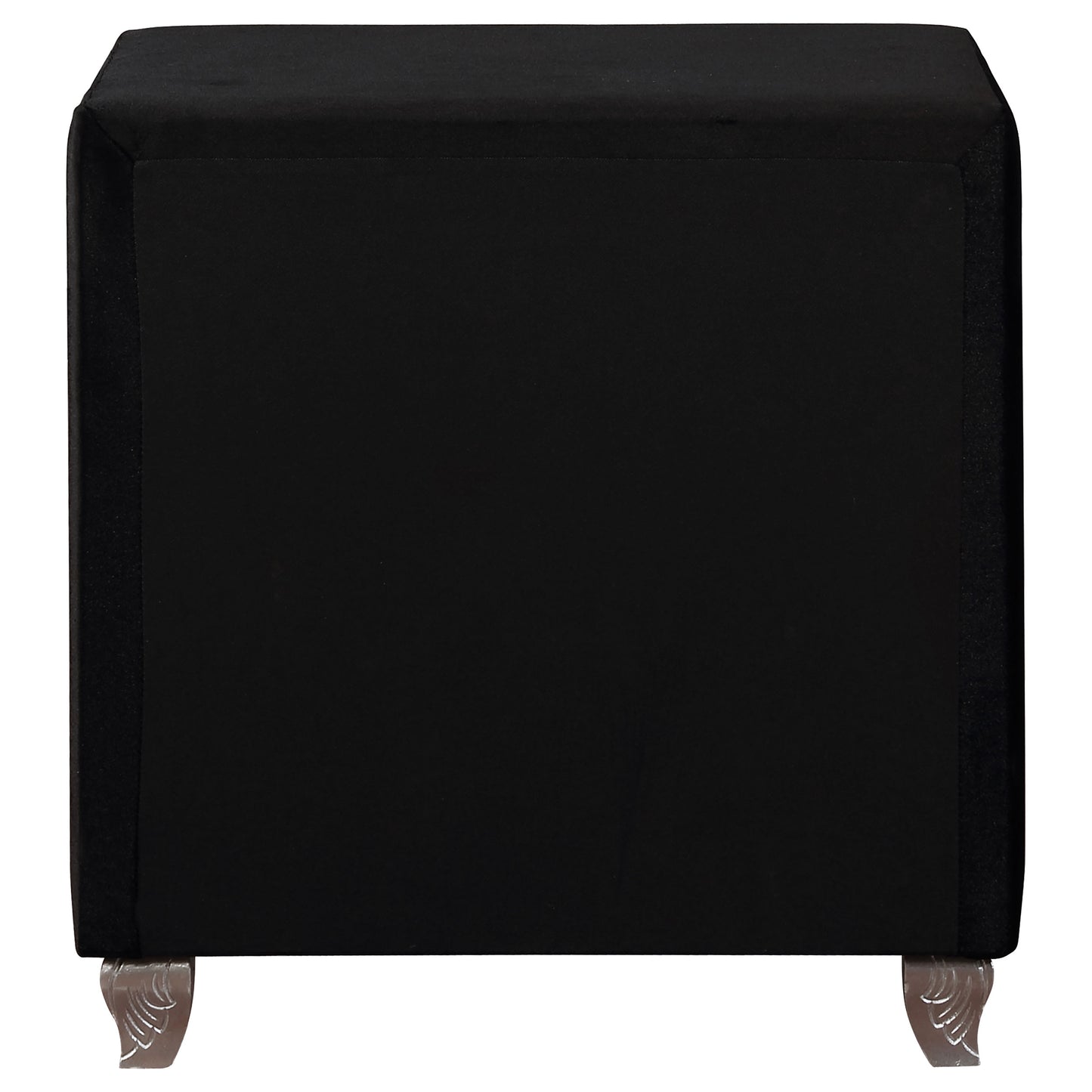 Deanna Upholstered 2-drawer Nightstand Black