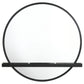 Arini Round Vanity Wall Mirror with Shelf Black