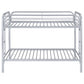 Morgan Metal Twin Over Twin Bunk Bed Silver