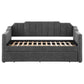 Kingston Upholstered Twin Daybed with Trundle Charcoal