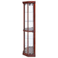 Appledale 6-shelf Corner Curio Display Cabinet Medium Brown