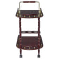 Palmer 2-tier Rectangular Wood Bar Cart Merlot