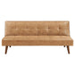 Jenson Upholstered Tufted Convertible Sofa Bed Saddle Brown