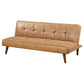 Jenson Upholstered Tufted Convertible Sofa Bed Saddle Brown