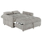 Cotswold Upholstered Convertible Sleeper Sofa Bed Light Grey