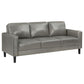 Ruth 2-piece Upholstered Track Arm Sofa Set Grey